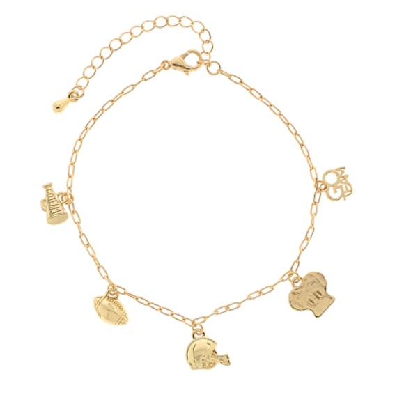 Football Theme 5 Charm Bracelet - Picture 1 of 1